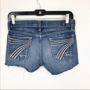 7 for all mankind cut off jean shorts